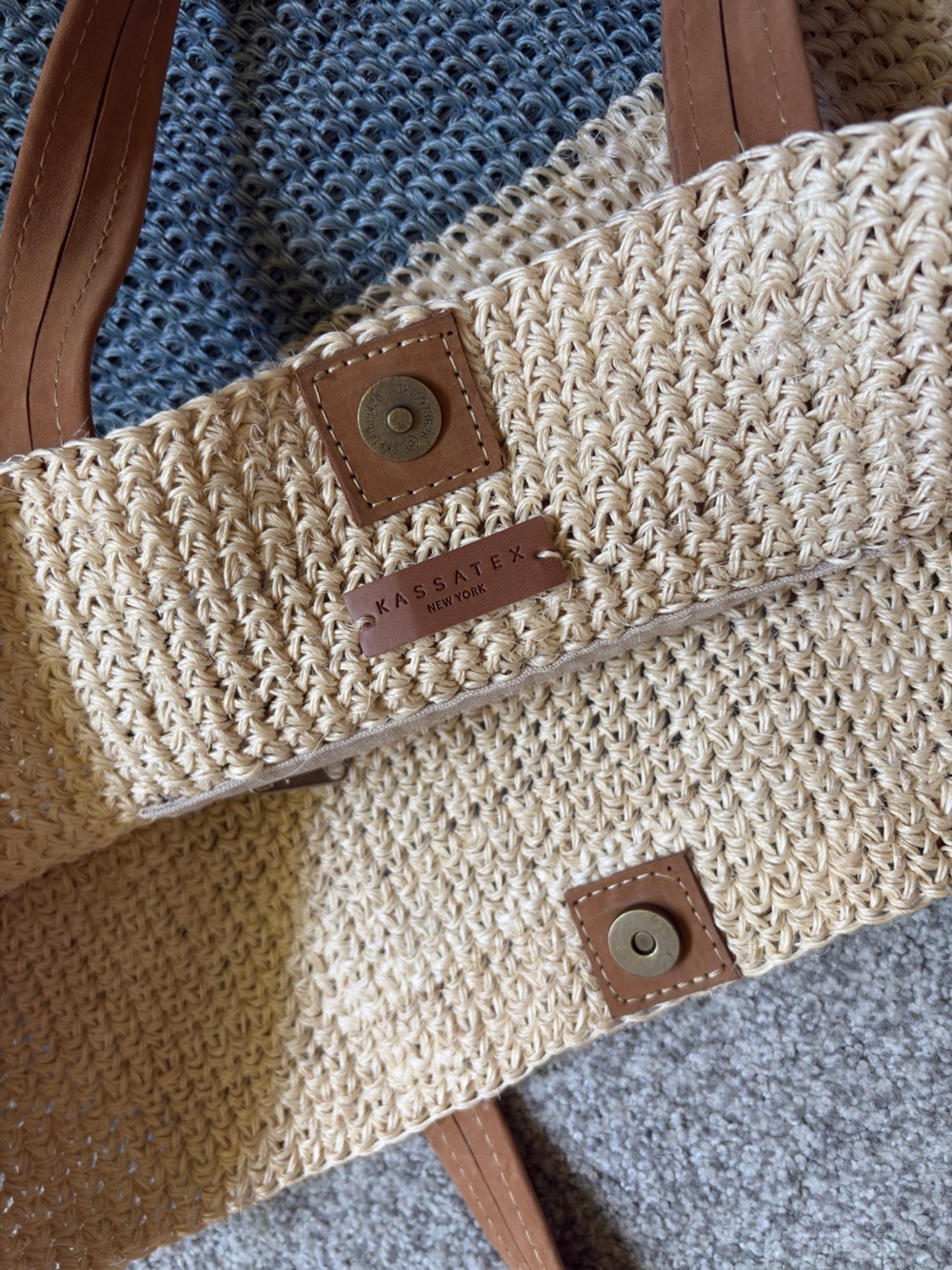 Kassatex Palomino Beach Bag | Blue - Picture 5 of 6
